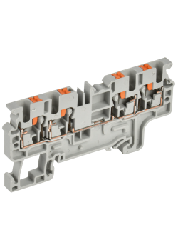 ARMAFIX Клемма пружин. Push-in CP-MC 4 вывода 2,5мм2 серая IEK