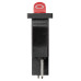 Выключатель клавишный KCD1-101B 250В AC/DC, 1P, 6А, (2с), ON-OFF, черный корпус, красная клавиша, Mini, TDM Выключатель клавишный KCD1-101B 250В AC/DC, 1P, 6А, (2с), ON-OFF, черный корпус, красная клавиша, Mini, TDM
