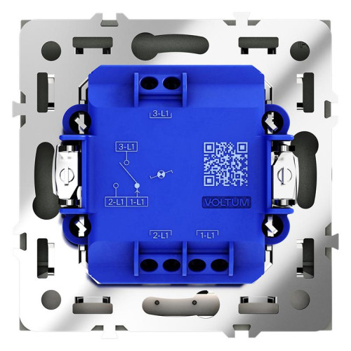 Переключатель проходной 1-кл. СП S70 10А с подсветкой механизм графит Voltum VLS010407 Переключатель проходной 1-кл. СП S70 10А с подсветкой механизм графит Voltum VLS010407