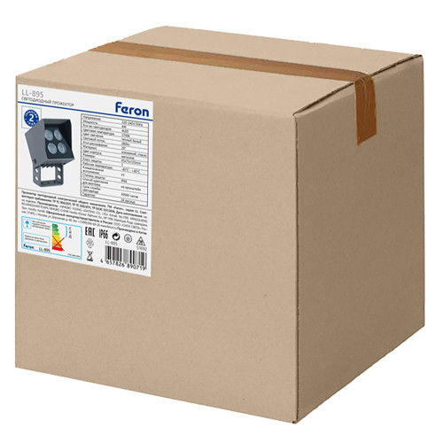 Светодиодный светильник ландшафтно-архитектурный Feron LL-895 AC220-240 4W 2700K IP66 квадрат Светодиодный светильник ландшафтно-архитектурный Feron LL-895 AC220-240 4W 2700K IP66 квадрат