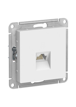 ATLASDESIGN РОЗЕТКА компьютерная RJ45 кат. 6A, механизм, БЕЛЫЙ