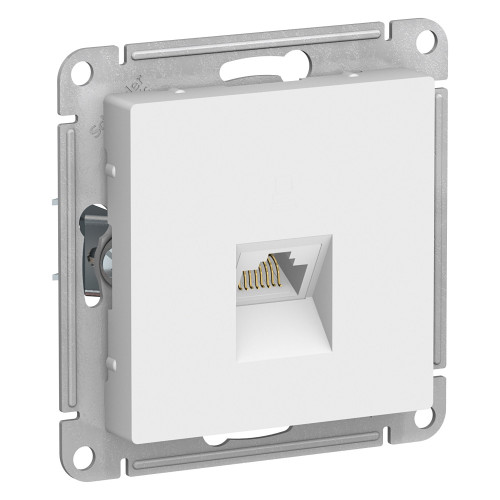 ATLASDESIGN РОЗЕТКА компьютерная RJ45 кат. 6A, механизм, БЕЛЫЙ