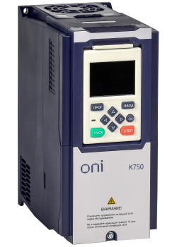 Преобразователь частоты K750 380В 3Ф 1,5кВт 4,2А со встроенным тормозом ONI