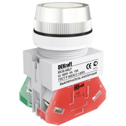 Выкл. кноп. ABLF D30 БЕЛЫЙ 220В ВK-30