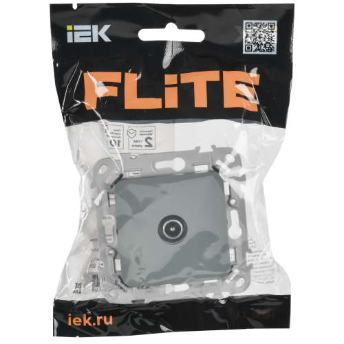 FLITE Розетка TV экранированная оконечная тип M РТВм-1-1-1-ФлС серый IEK