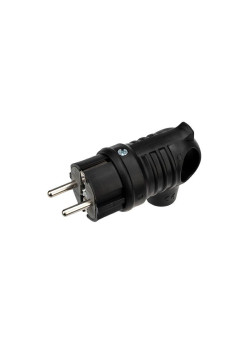 Вилка угловая влагозащ. с кольцом с/з 16А IP44 каучук Rexant 111-002