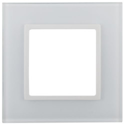Рамка 1-м 14-5101-01 стекло Elegance бел.+бел. Эра Б0059166