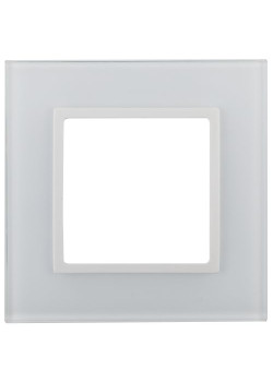 Рамка 1-м 14-5101-01 стекло Elegance бел.+бел. Эра Б0059166