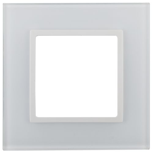 Рамка 1-м 14-5101-01 стекло Elegance бел.+бел. Эра Б0059166