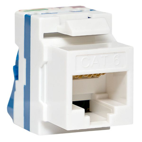 Модуль Keystone TERACOM CS Cat.6 неэкран. 110 IDC 180 град. самозажимной (Toolless) синий
