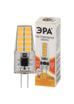 Лампа светодиодная LED-JC-2.5W-220V-SLC-827-G4 JC 2.5Вт капсула G4 тепл. бел. 220В ЭРА Б0049091