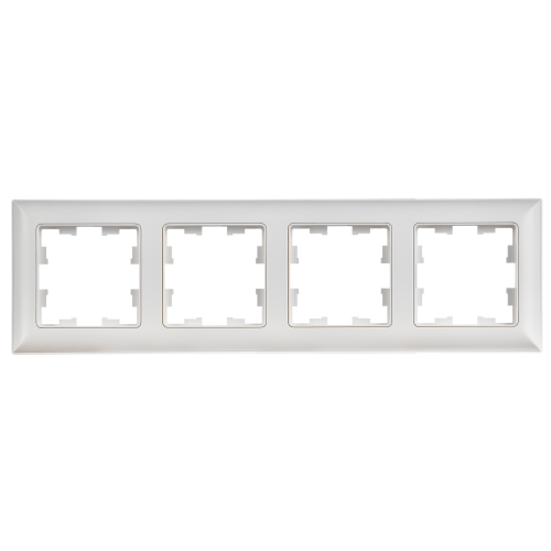 BRITE Рамка 4-местная РУ-4-БрАБ арктический белый/белый IEK BRITE Рамка 4-местная РУ-4-БрАБ арктический белый/белый IEK
