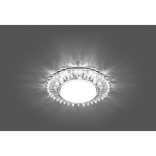 Светильник встраиваемый с белой LED подсветкой Feron CD4025 потолочный GX53 без лампы прозрачный Светильник встраиваемый с белой LED подсветкой Feron CD4025 потолочный GX53 без лампы прозрачный