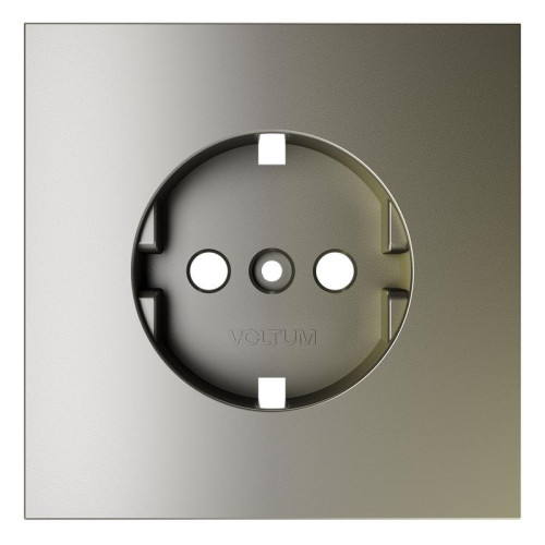 Накладка для розетки с заземлением S70 шелк Voltum VLS000604
