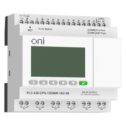 ПЛК 430 Модуль ЦПУ 12 DI 6 RO 220В AC с Ethernet портом с экраном ONI