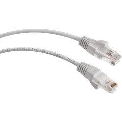 Патч-корд Cabeus PC-UTP-RJ45-CAT.5E-0.3M U/UTP RJ-45 вил.-вилка RJ-45 кат.5E 0.3м серый ПВХ