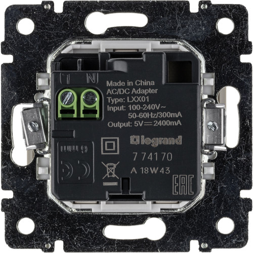VALENA Розетка USB A + A 15Вт слоновая кость VALENA Розетка USB A + A 15Вт слоновая кость