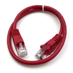 Патч-корд Buro UTP-5E-0.5M-R UTP 4 пары cat.5E CCA molded 0.5м красный RJ-45 (m)-RJ-45 (m)