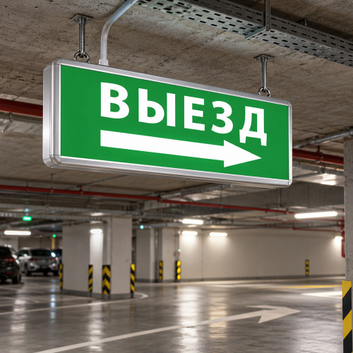 Самоклеящаяся этикетка INFO EL010 ВЫЕЗД/стрелка направо 330х120мм Самоклеящаяся этикетка INFO EL010 ВЫЕЗД/стрелка направо 330х120мм