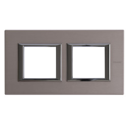 Рамка 2х2П 71мм горизонтальная Титан Axolute