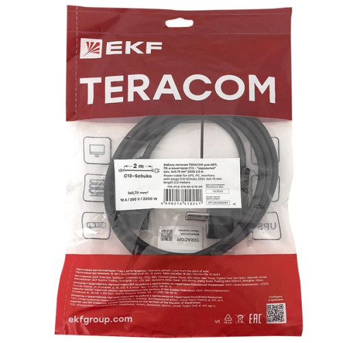 Кабель питания TERACOM для ИБП, ПК и мониторов C13 - Кабель питания TERACOM для ИБП, ПК и мониторов C13 -