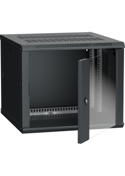 ITK Шкаф LINEA W 6U 600х600мм дверь стекло черный RAL9005