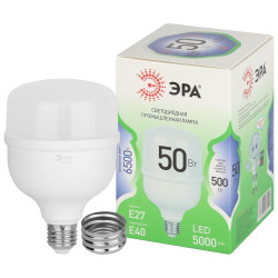 Лампа светодиодная GREEN LINE POWER T100-50W-865-E27/E40 GL 50Вт колокол 6500К свет холод. E27/E40 Эра Б0067036