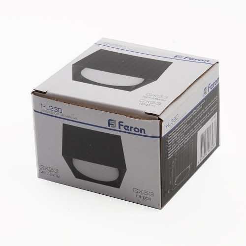 Светильник потолочный Feron HL360 12W, 230V, GX53, черный Светильник потолочный Feron HL360 12W, 230V, GX53, черный