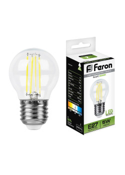 Лампа светодиодная Feron LB-61 Шарик E27 5W 230V 4000K