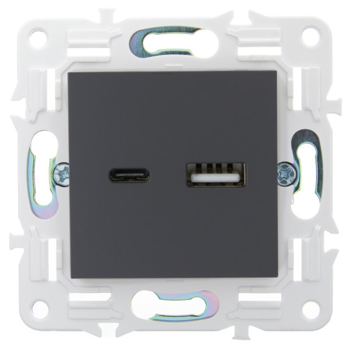 SKANDY Розетка USB A+C 3,1А SK-R14T титан IEK SKANDY Розетка USB A+C 3,1А SK-R14T титан IEK