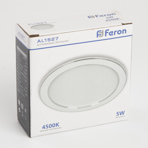 Светодиодный светильник Feron AL1527 встраиваемый 5W 4500K белый Светодиодный светильник Feron AL1527 встраиваемый 5W 4500K белый