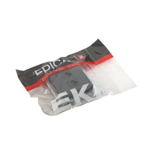 Механизм роз., RJ45 - 2шт, (cat5), графит., Эпика EKF Механизм роз., RJ45 - 2шт, (cat5), графит., Эпика EKF