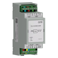 ПЛК W. Расширение входов/выходов по Modbus RTU 4 AO или ШИМ ONI