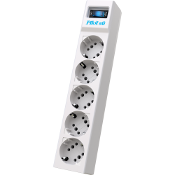 Сетевой фильтр/ Surge protector Pilot SG5 5 outlets (GP), 10A / 2.2kVt, automatic circuit-breaker, 1.8 m