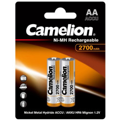 Аккумулятор AA/R6 2700мА.ч NI-MN BP-2 металлик (блист.2шт) Camelion 7371