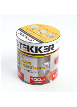 Лента  клейкая сверхсильная STEKKER 0,7*100 мм, 1,5 м. прозрачная INTP9-0715-10