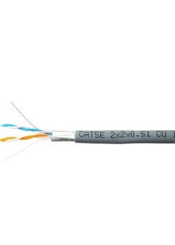 Витая пара F/UTP кат 5e 2х2х0.51 AWG24 Premium PVC IN