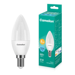 Лампа светодиодная LED8-C35/845/E14 8Вт свеча 4500К бел. E14 750лм 170-265В Camelion 12386