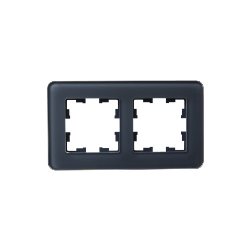 BRITE Рамка 2-местная РУ-2-2-Бр стекло графит RE IEK BRITE Рамка 2-местная РУ-2-2-Бр стекло графит RE IEK