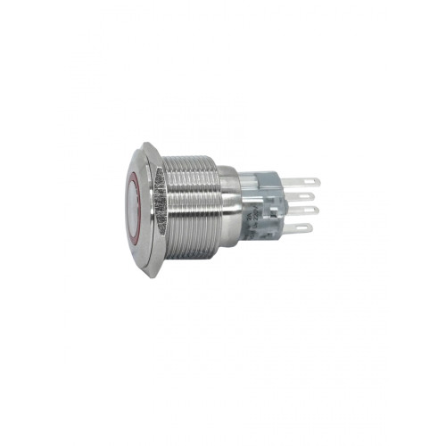 GQ22-L-11E/R/220V/S, красный, металл, 1C1NO1NC, цилиндр с подсветкой 220В AC/DC, d22мм, IP65, выключатель кнопочный (ЭТ) GQ22-L-11E/R/220V/S, красный, металл, 1C1NO1NC, цилиндр с подсветкой 220В AC/DC, d22мм, IP65, выключатель кнопочный (ЭТ)