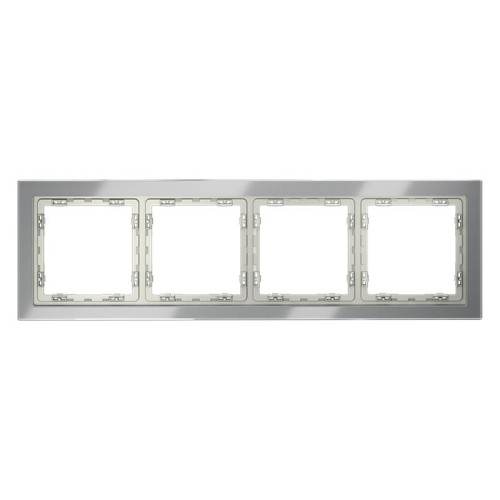 Рамка 4-м S70 стеклян. сталь Voltum VLS110405 Рамка 4-м S70 стеклян. сталь Voltum VLS110405