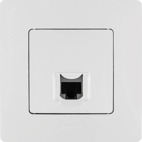Розетка компьютерная RJ45 категория 5Е UTP белый ETIKA