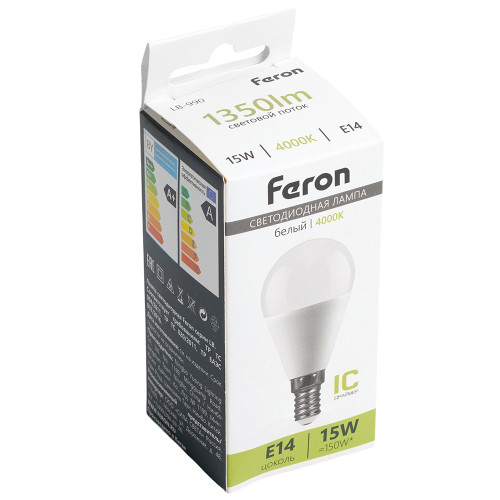Лампа светодиодная Feron LB-990 Шарик E14 15W 175-265V 4000K
