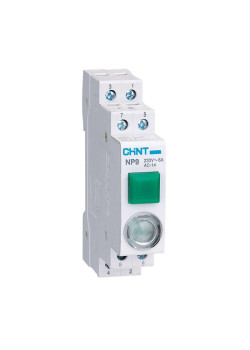 Кнопка модульная NP9-10D3/1 с подсветкой 1НО AC/DC 230В зел. (R) CHINT 584054