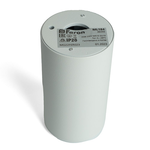 Светильник потолочный Feron ML184 Barrel ECHO MR16 GU10 35W 230V, белый, с антибликовой сеточкой Светильник потолочный Feron ML184 Barrel ECHO MR16 GU10 35W 230V, белый, с антибликовой сеточкой