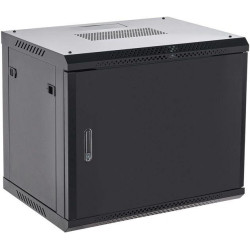 Шкаф коммутационный Rexant (04-0966-122) настенный 9U 600x600мм пер.дв.металл черный металл