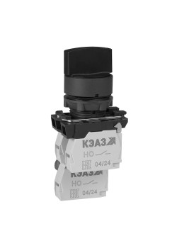 Переключатель КПЕ1631Р-черный-3но+1нз-ручка-фикс-2поз-IP65-КЭАЗ