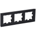BRITE Рамка 3 -местная РУ-3-2-БрЧ стекло черный IEK BRITE Рамка 3 -местная РУ-3-2-БрЧ стекло черный IEK