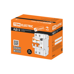 Диф. автомат АД12 2P, C16, 10 мА, 4,5 кА, тип АС, 3 мод, TDM