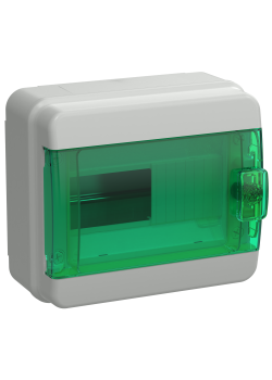 TEKFOR Корпус пластиковый КМПн-8 IP65 зеленая прозрачная дверь IEK